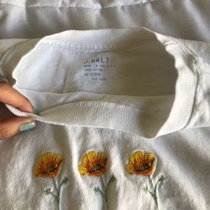 brandy/j galt poppy cropped shirt